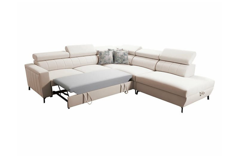 Galbally 4-sits Hörnbäddsoffa NO_BRAND Dark blue - Möbler - Vardagsrum - Bäddsoffor - Hörnbäddsoffa