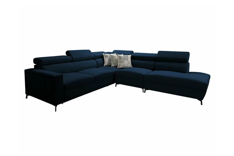 Galbally 4-sits Hörnbäddsoffa NO_BRAND Dark blue - Möbler - Vardagsrum - Bäddsoffor - Hörnbäddsoffa
