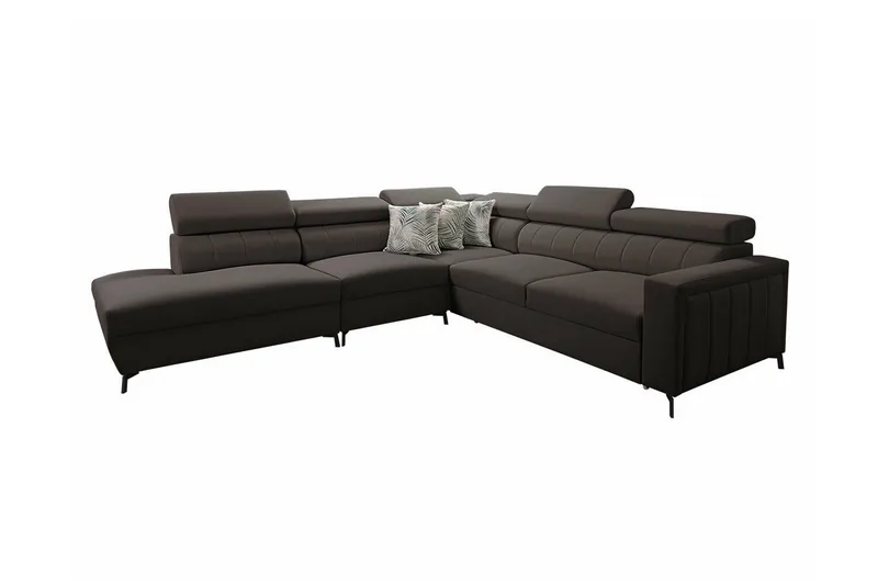 Galbally 4-sits Hörnbäddsoffa NO_BRAND Dark brown