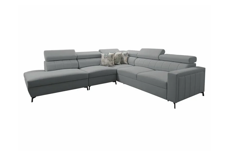 Galbally 4-sits Hörnbäddsoffa NO_BRAND Grey - Möbler - Vardagsrum - Bäddsoffor - Hörnbäddsoffa