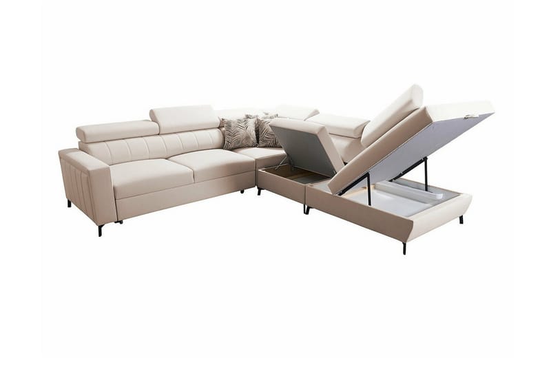 Galbally 4-sits Hörnbäddsoffa NO_BRAND Pink - Möbler - Vardagsrum - Bäddsoffor - Hörnbäddsoffa