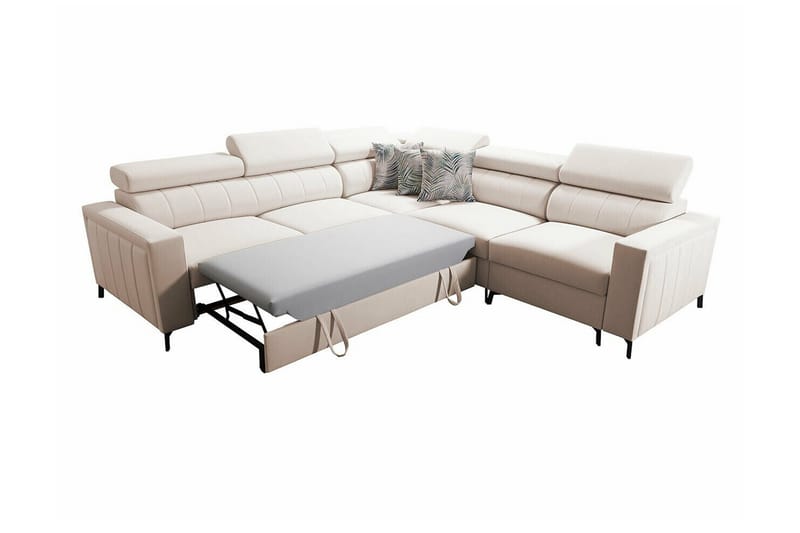 Galbally 4-sits Hörnbäddsoffa NO_BRAND Pink - Möbler - Vardagsrum - Bäddsoffor - Hörnbäddsoffa
