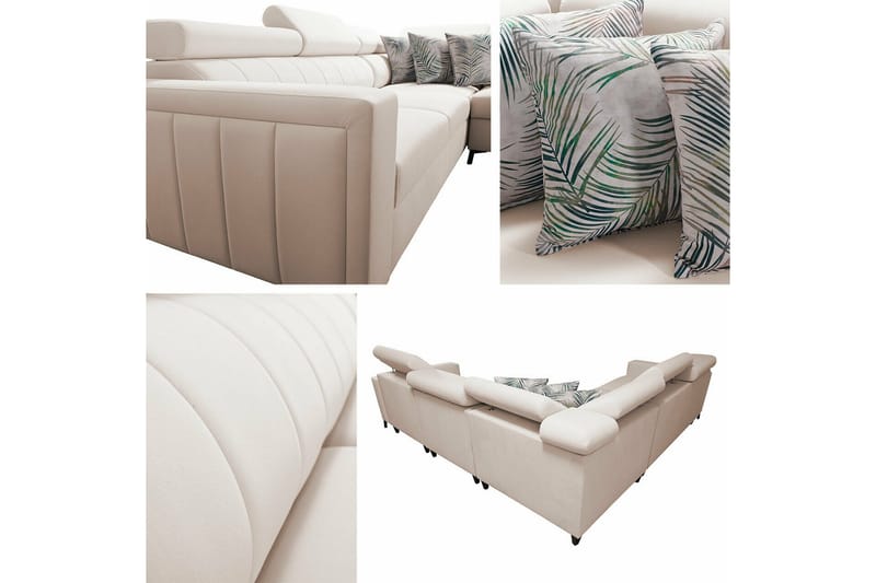 Galbally 4-sits Hörnbäddsoffa Rosa - Möbler - Vardagsrum - Bäddsoffor - Hörnbäddsoffa