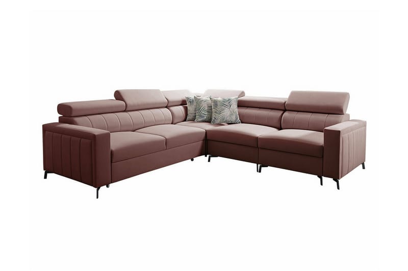Galbally 4-sits Hörnbäddsoffa Rosa - Möbler - Vardagsrum - Bäddsoffor - Hörnbäddsoffa