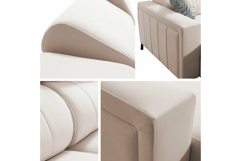 Galbally 4-sits Hörnbäddsoffa Rosa - Möbler - Vardagsrum - Bäddsoffor - Hörnbäddsoffa