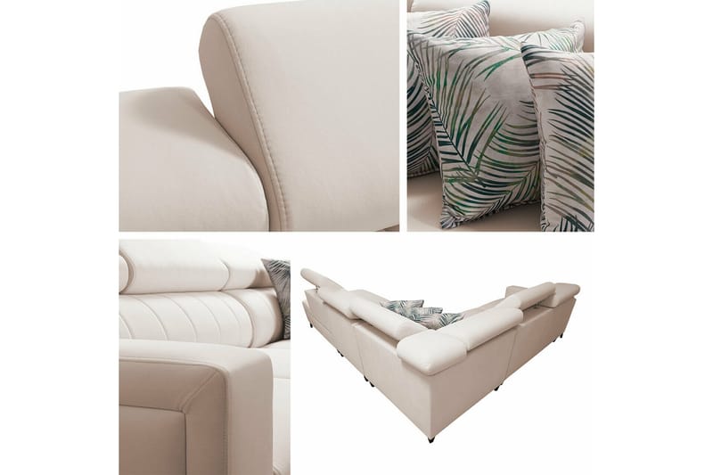 Galbally 4-sits Hörnbäddsoffa Rosa - Möbler - Vardagsrum - Bäddsoffor - Hörnbäddsoffa