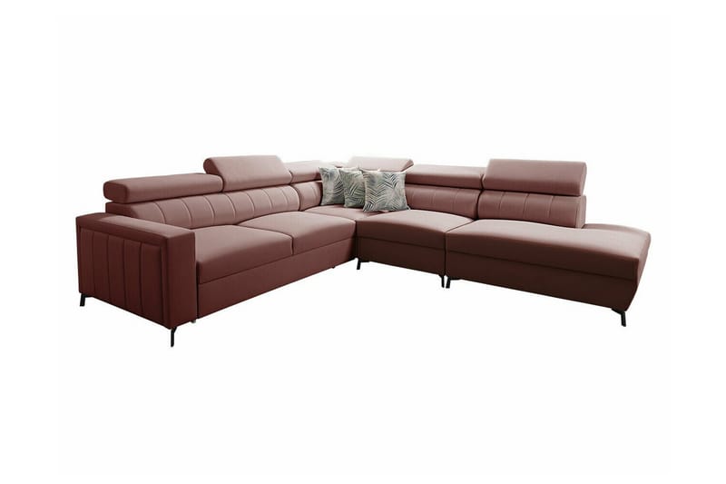 Galbally 4-sits Hörnbäddsoffa Rosa - Möbler - Vardagsrum - Bäddsoffor - Hörnbäddsoffa