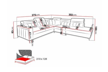Galbally 4-sits Hörnbäddsoffa - Möbler - Vardagsrum - Bäddsoffor