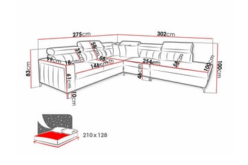 Galbally 4-sits Hörnbäddsoffa - Möbler - Vardagsrum - Bäddsoffor