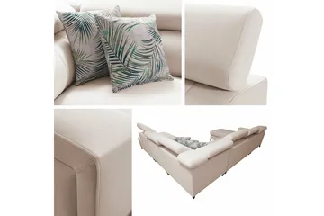 Galbally 5-sits Hörnbäddsoffa beige - Möbler - Vardagsrum - Bäddsoffor - U bäddsoffa