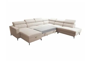 Galbally 5-sits Hörnbäddsoffa beige - Möbler - Vardagsrum - Bäddsoffor - U bäddsoffa
