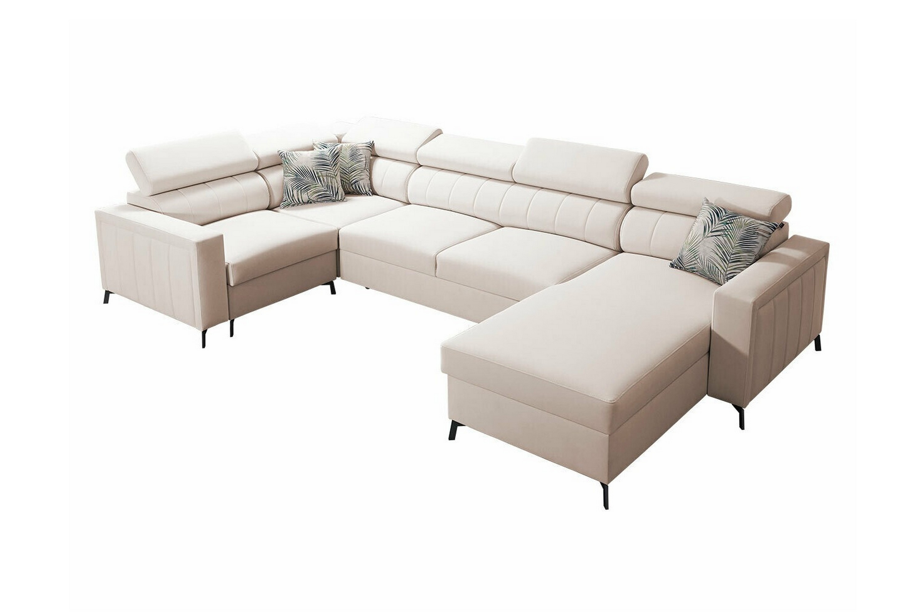 galbally 5-sits hörnbäddsoffa beige -