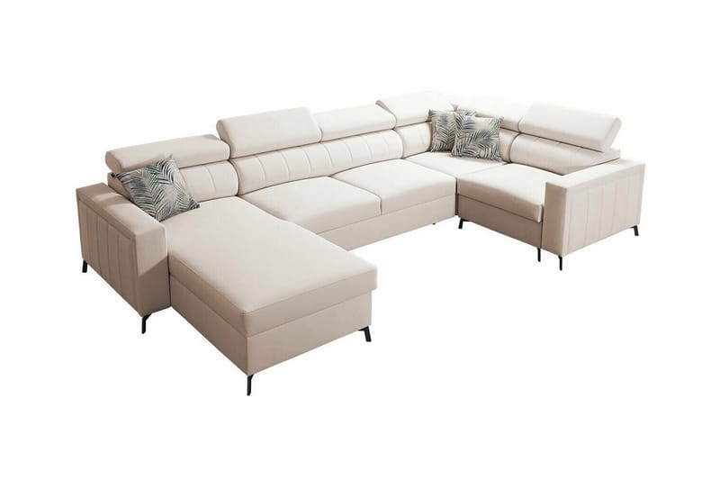 Galbally 5-sits Hörnbäddsoffa Beige - Möbler - Vardagsrum - Bäddsoffor - Hörnbäddsoffa