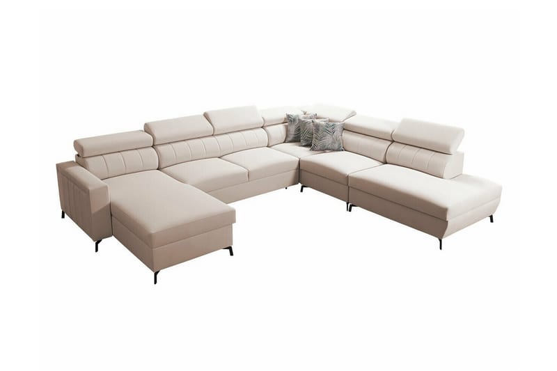 Galbally 5-sits Hörnbäddsoffa Beige - Möbler - Vardagsrum - Bäddsoffor - Hörnbäddsoffa