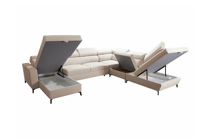 Galbally 5-sits Hörnbäddsoffa Dark blue - Möbler - Vardagsrum - Bäddsoffor - Hörnbäddsoffa