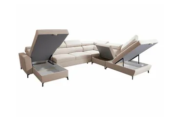 Galbally 5-sits Hörnbäddsoffa Dark blue - Möbler - Vardagsrum - Bäddsoffor - U bäddsoffa