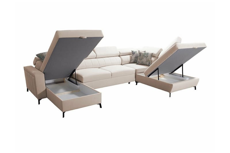 Galbally 5-sits Hörnbäddsoffa Dark brown - Möbler - Vardagsrum - Bäddsoffor - U bäddsoffa
