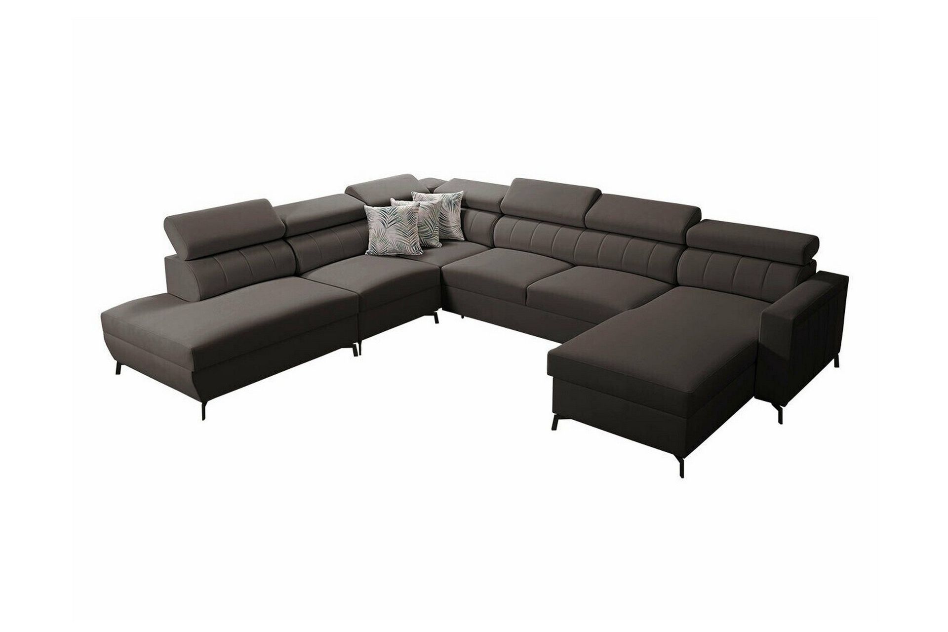 Galbally 5-sits H&ouml;rnb&auml;ddsoffa Dark brown -