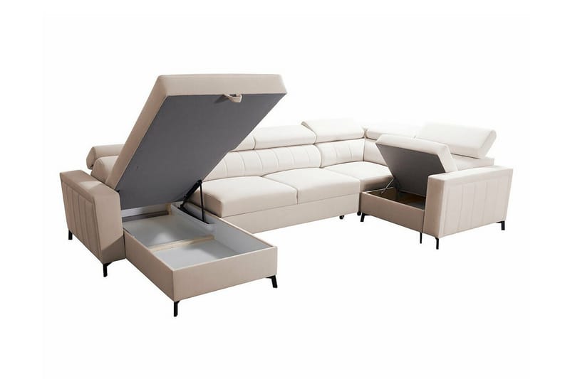 Galbally 5-sits Hörnbäddsoffa Dark brown - Möbler - Vardagsrum - Bäddsoffor - Hörnbäddsoffa