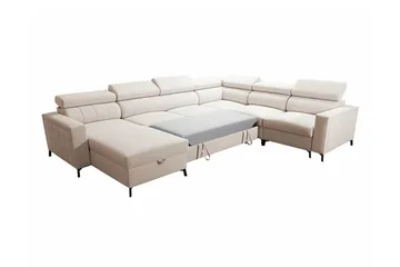 Galbally 5-sits Hörnbäddsoffa Dark brown - Möbler - Vardagsrum - Bäddsoffor - Hörnbäddsoffa