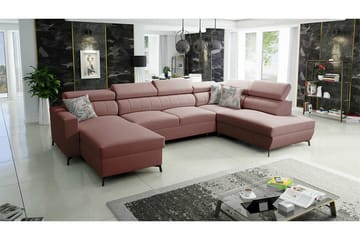Galbally 5-sits Hörnbäddsoffa Light pink - Möbler - Vardagsrum - Bäddsoffor - U bäddsoffa