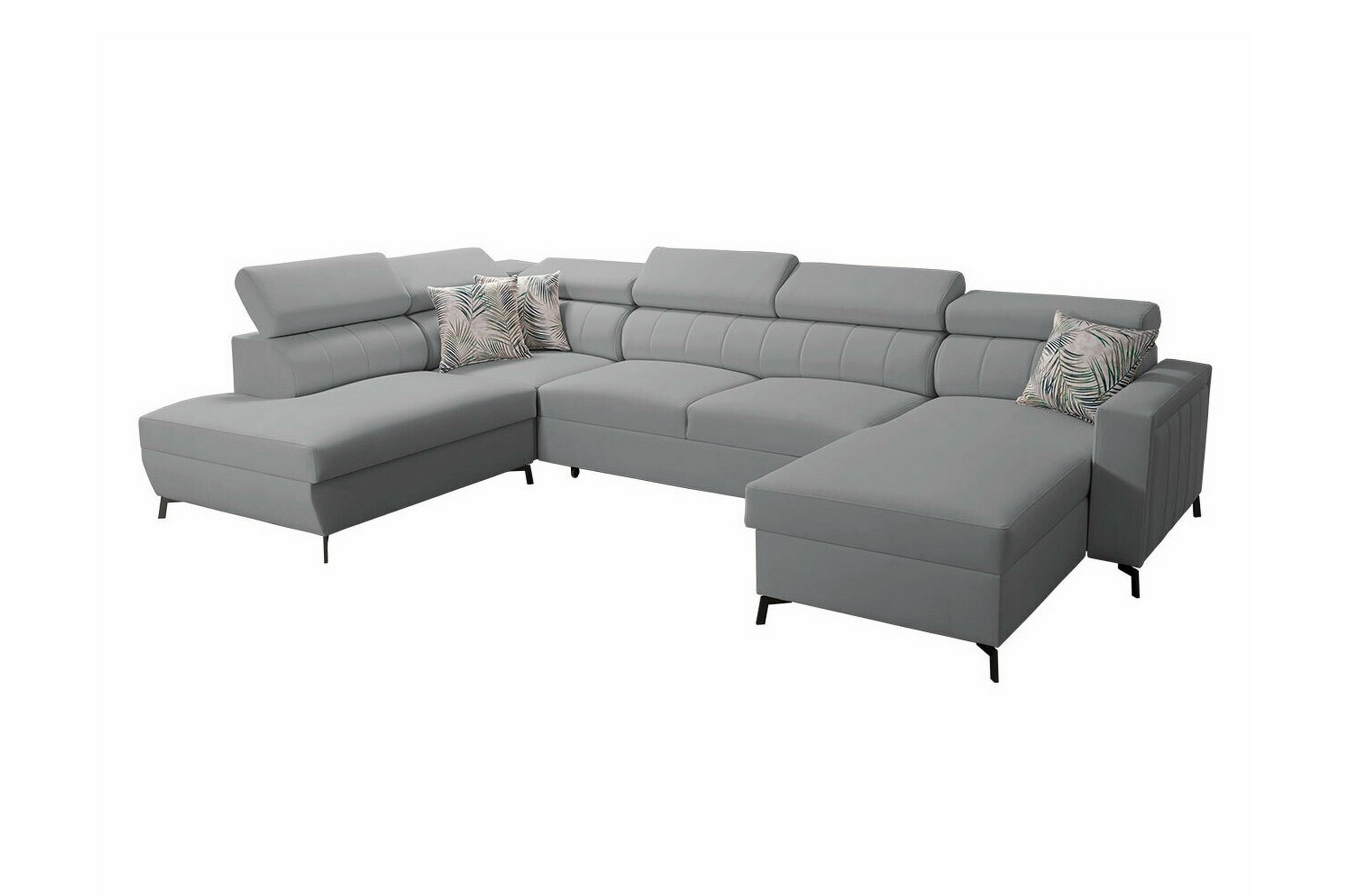 galbally 5-sits hörnbäddsoffa ljusgrå -