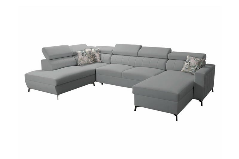 Galbally 5-sits Hörnbäddsoffa Ljusgrå - Möbler - Vardagsrum - Bäddsoffor - Hörnbäddsoffa