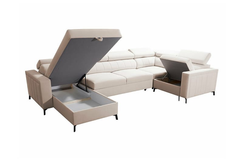 Galbally 5-sits Hörnbäddsoffa Ljusrosa - Möbler - Vardagsrum - Bäddsoffor - Hörnbäddsoffa