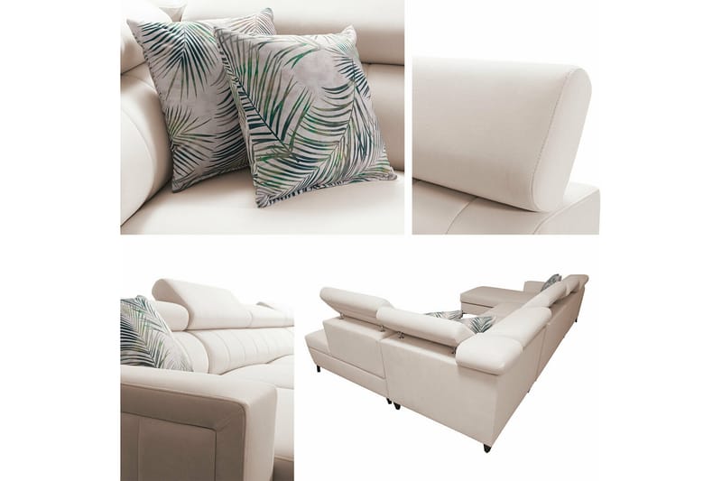 Galbally 5-sits Hörnbäddsoffa Ljusrosa - Möbler - Vardagsrum - Bäddsoffor - Hörnbäddsoffa