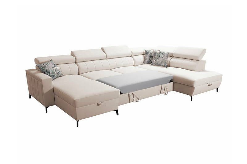 Galbally 5-sits Hörnbäddsoffa Mörkbrun - Möbler - Vardagsrum - Bäddsoffor - U bäddsoffa