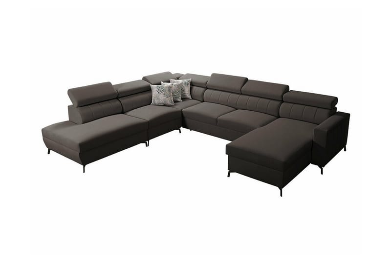 Galbally 5-sits Hörnbäddsoffa Mörkbrun - Möbler - Vardagsrum - Bäddsoffor - Hörnbäddsoffa