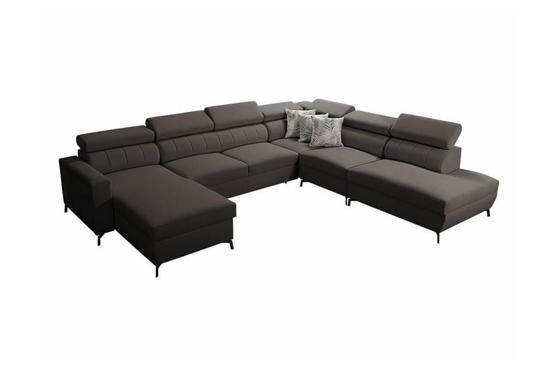 Galbally 5-sits Hörnbäddsoffa Mörkbrun - Möbler - Vardagsrum - Bäddsoffor - Hörnbäddsoffa