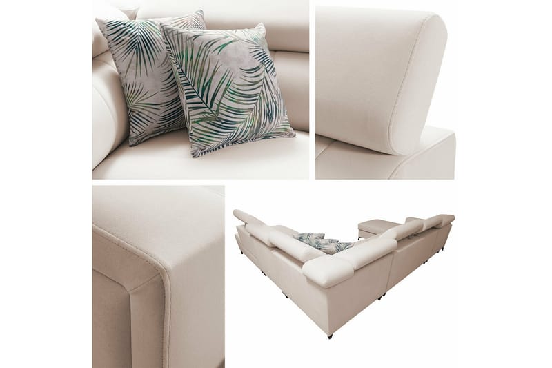 Galbally 5-sits Hörnbäddsoffa Mörkrosa - Möbler - Vardagsrum - Bäddsoffor - Hörnbäddsoffa