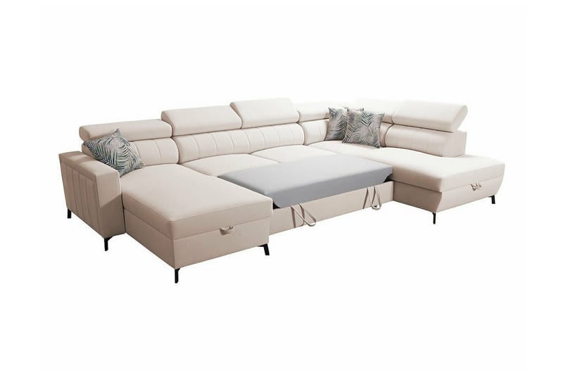 Galbally 5-sits Hörnbäddsoffa NO_BRAND Dark blue - Möbler - Vardagsrum - Bäddsoffor - Hörnbäddsoffa