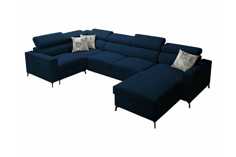 Galbally 5-sits Hörnbäddsoffa NO_BRAND Dark blue