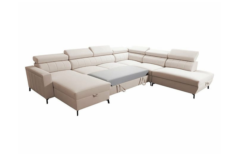 Galbally 5-sits Hörnbäddsoffa NO_BRAND Dark blue - Möbler - Vardagsrum - Bäddsoffor - Hörnbäddsoffa