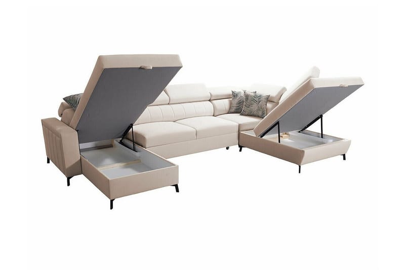 Galbally 5-sits Hörnbäddsoffa NO_BRAND Dark blue - Möbler - Vardagsrum - Bäddsoffor - Hörnbäddsoffa