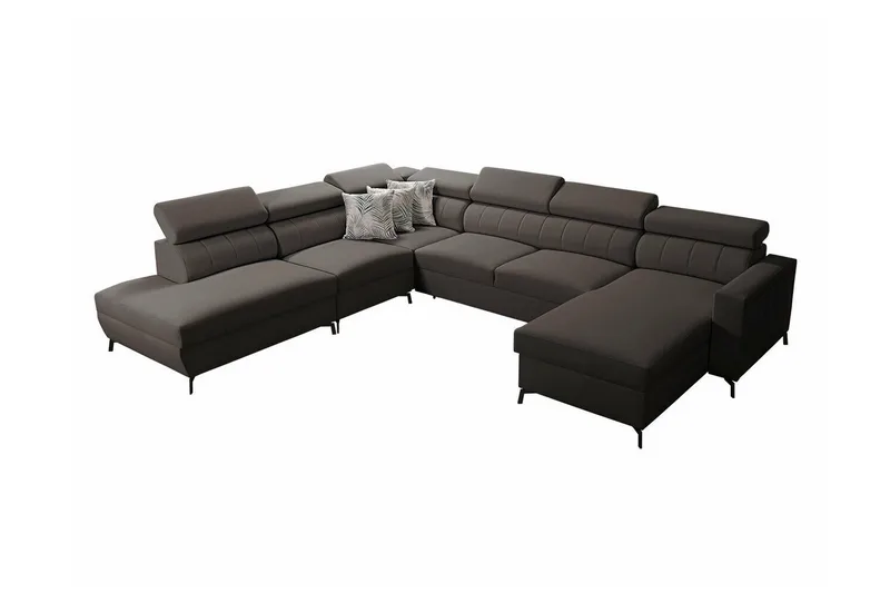 Galbally 5-sits Hörnbäddsoffa NO_BRAND Dark brown