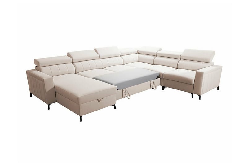 Galbally 5-sits Hörnbäddsoffa NO_BRAND Dark brown - Möbler - Vardagsrum - Bäddsoffor - Hörnbäddsoffa