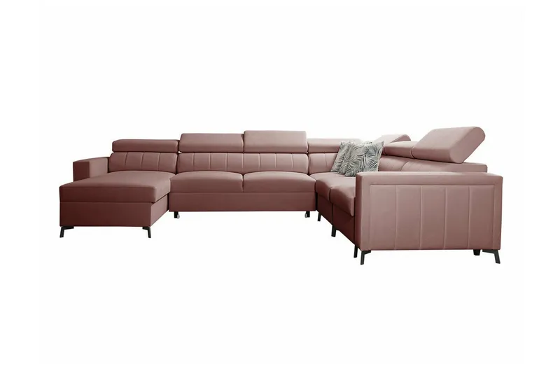 Galbally 5-sits Hörnbäddsoffa NO_BRAND Dark pink
