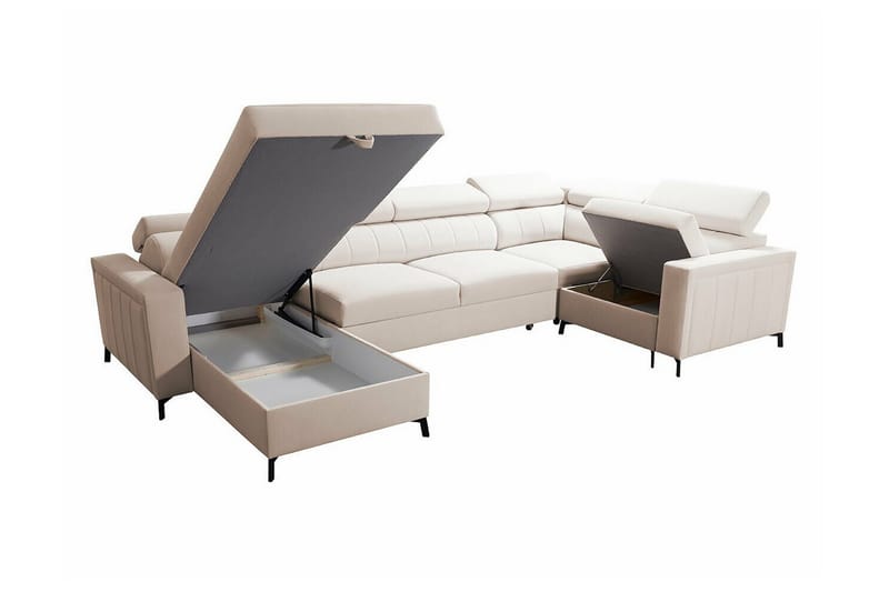 Galbally 5-sits Hörnbäddsoffa Rosa - Möbler - Vardagsrum - Bäddsoffor - Hörnbäddsoffa