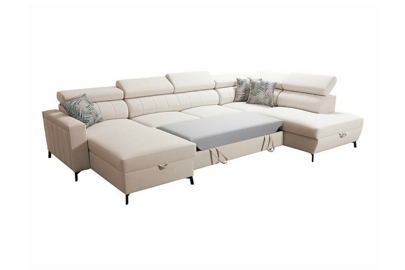 Galbally 5-sits Hörnbäddsoffa Rosa - Möbler - Vardagsrum - Bäddsoffor - Hörnbäddsoffa