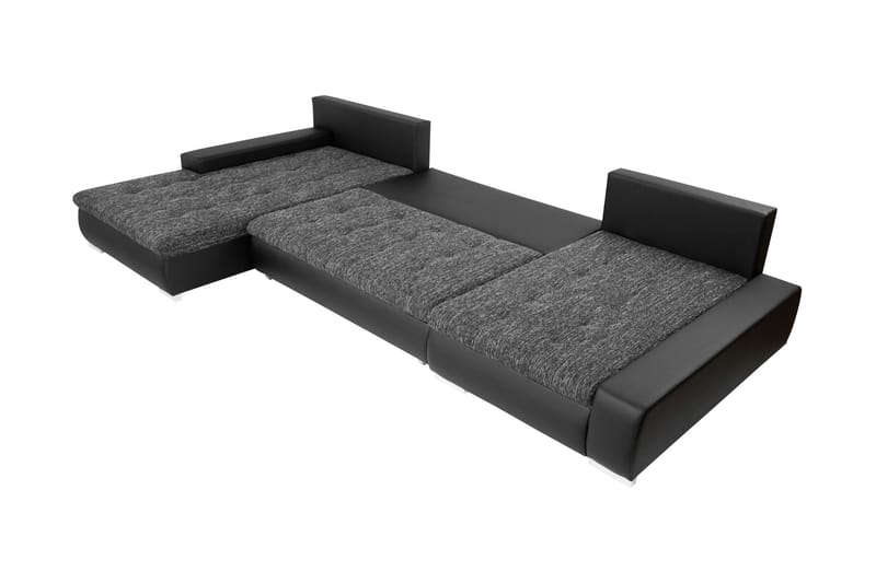 Gamal Bäddsoffa Dubbeldivan 4-sits - Grå - Möbler - Vardagsrum - Bäddsoffor - U bäddsoffa