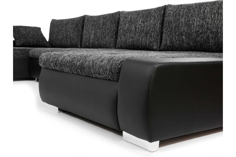 Gamal Bäddsoffa Dubbeldivan 4-sits - Grå - Möbler - Vardagsrum - Bäddsoffor - U bäddsoffa