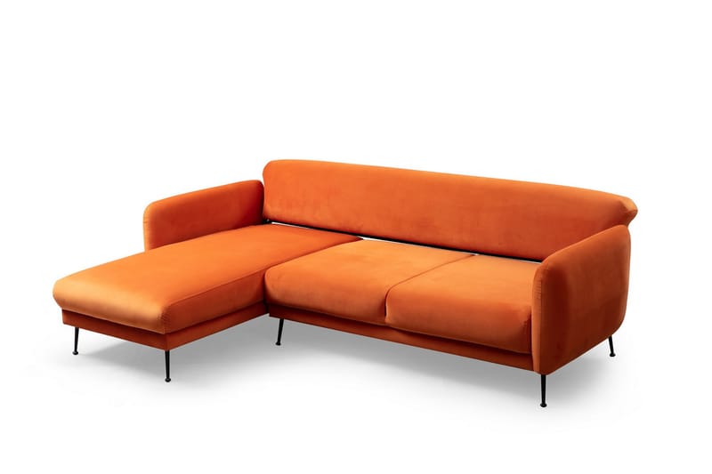 GAWINSKI Bäddsoffa med Divan Vänster Orange - Möbler - Vardagsrum - Bäddsoffor