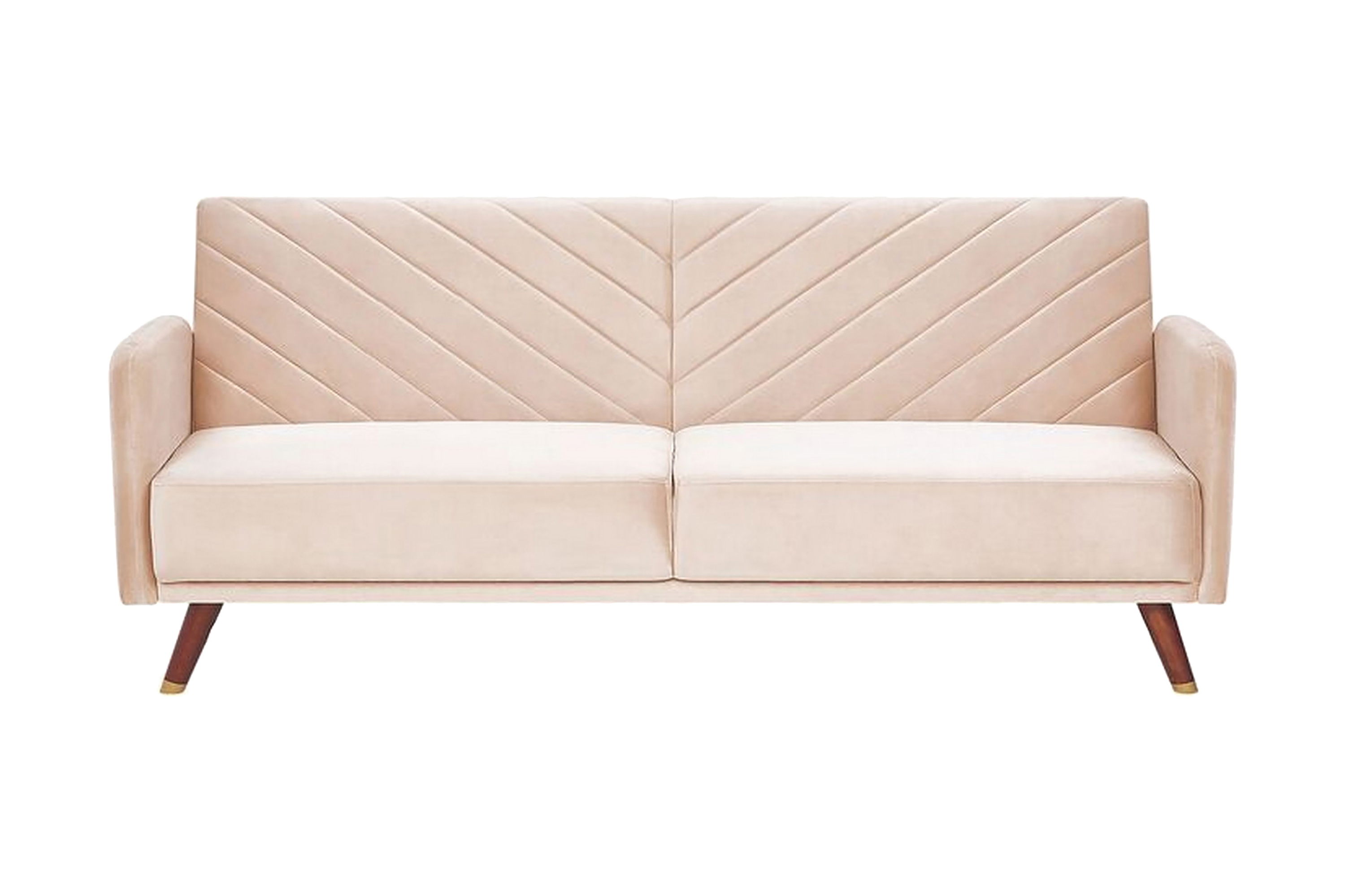 geneja 3-sits bäddsoffa sammet/beige -