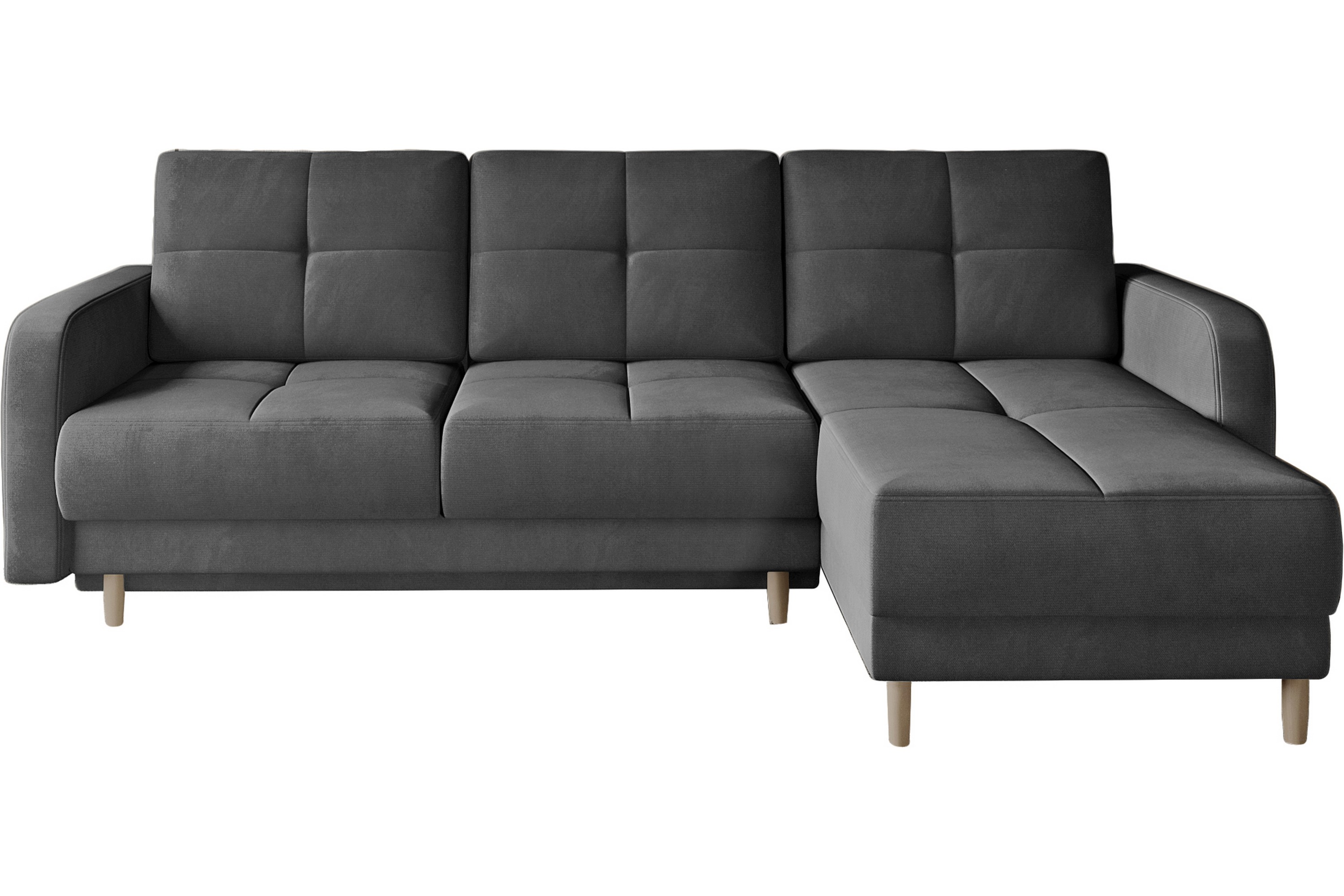 gherard bäddsoffa m. divan med förvaring 3-sits mörkgrå -