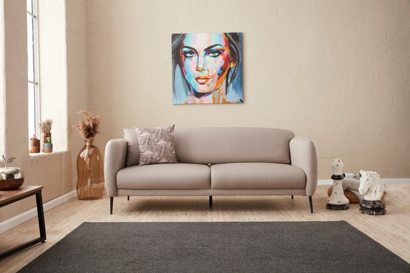 GIMLA Bäddsoffa 3-sits 180x90 cm Beige - Möbler - Vardagsrum - Bäddsoffor