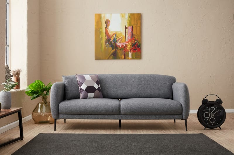 GIMLA Bäddsoffa 3-sits 180x90 cm Grå - Möbler - Vardagsrum - Bäddsoffor