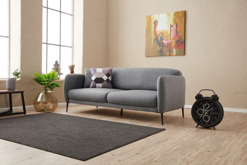 GIMLA Bäddsoffa 3-sits 180x90 cm Grå - Möbler - Vardagsrum - Bäddsoffor